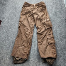 Usado, Calça de Snowboard Burton Masculina Grande Marrom Carga Zíper Tornozelo Polainas Nylon Impermeável comprar usado  Enviando para Brazil