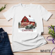 Usado, Camiseta unissex engraçada de Natal Red Barn and Vintage Truck Christmas #3 comprar usado  Enviando para Brazil