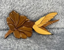 Intarsia wood flower for sale  Glendale