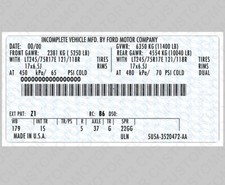 Réplica de adesivo de etiqueta de qualidade duplicada personalizada 5U5A-3520472-AA para FORD comprar usado  Enviando para Brazil