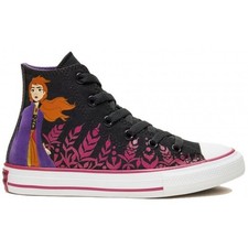 Tênis Converse Chuck Taylor Hi Frozen Anna Youth Girls 2 preto rosa 667355F comprar usado  Enviando para Brazil