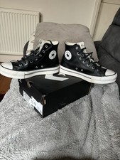 Converse black leather for sale  TAUNTON