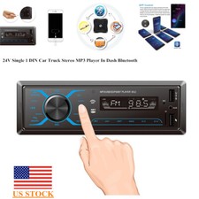 MP3 player estéreo 24V single 1 DIN carro caminhão no painel Bluetooth SD/FM/WMA/MP3/WAV comprar usado  Enviando para Brazil