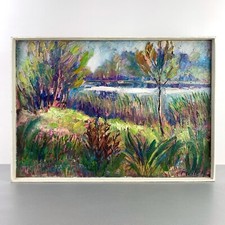 öl gemälde bauernteich gebraucht kaufen  Dessau-Roßlau