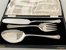 CONJUNTO DE SERVIR 3 PEÇAS FOLHEADO A PRATA (SPSS-A67) GARFO, COLHER E ESCORREGADOR comprar usado  Enviando para Brazil