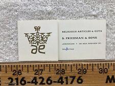 Artículos religiosos vintage de gran tamaño de tarjeta de visita de S. Friedman Sons Jerusalén  segunda mano  Embacar hacia Mexico