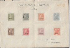 Regno 1863 foglietto usato  Fiano Romano