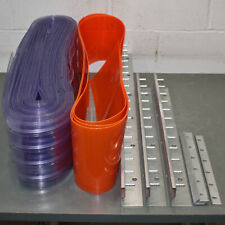 Kit de porta tira industrial TMI 999-00608, 8 pés x 7 pés, cortina de PVC transparente e laranja comprar usado  Enviando para Brazil