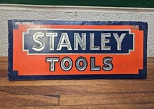 Placa de loja de ferragens B5- RARA antiga original STANLEY TOOLS 12 x 5 comprar usado  Enviando para Brazil