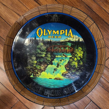 Barril iluminado de cerveja vintage ASK FOR OLY OLYMPIA com cachoeira comprar usado  Enviando para Brazil