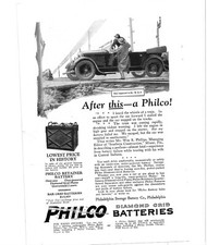 Vintage Philco Diamond Grid Car Battery Print Ad 1920s Train Accident Story comprar usado  Enviando para Brazil