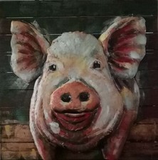 Adorable pig wall for sale  Cass City