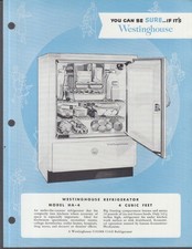 Usado, Folha de venda Westinghouse refrigerador modelo HA-4 década de 1950 comprar usado  Enviando para Brazil
