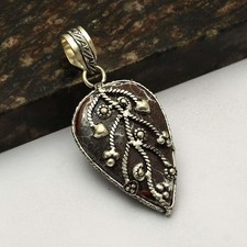 Pingente de pedra preciosa de ágata de renda louca étnica feito à mão 2,2" AP-86349 comprar usado  Enviando para Brazil