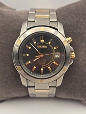 Relógio de pulso masculino Seiko Kinetic titânio 100m 5M62-0BA0 mostrador preto data 39mm comprar usado Relógio de pulso masculino Seiko Kinetic titânio 100m 5M62-0BA0 mostrador preto data 39mm comprar usado  Enviando para Brazil
