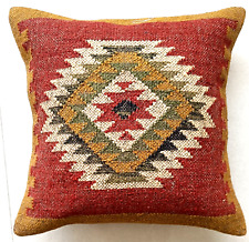 Fronha de juta natural 18x18" indiana feita à mão juta kilim almofada capa lance comprar usado  Enviando para Brazil