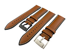 Pulseira de relógio de couro retrô genuíno marrom 20 22 24 mm para relógios FOSSIL + pinos comprar usado  Enviando para Brazil