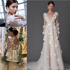 Usado, Vestidos de casamento de praia 3D apliques forais Dubai flores árabes country vestidos de noiva comprar usado Usado, Vestidos de casamento de praia 3D apliques forais Dubai flores árabes country vestidos de noiva comprar usado  Enviando para Brazil