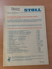 Stoll price list d'occasion  Expédié en Belgium