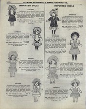 1925 PAPER AD 4 PG Imported Dolls Dresses Coat Bonnet Hat Jointed Baby  comprar usado  Enviando para Brazil