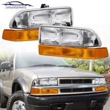 Conjunto de farol cromado com âmbar GM2521162 para 1998-2004 CHEVY S10 BLAZER SUV, usado comprar usado Conjunto de farol cromado com âmbar GM2521162 para 1998-2004 CHEVY S10 BLAZER SUV, usado comprar usado  Enviando para Brazil