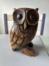 Carved wooden owl for sale  WAKEFIELD