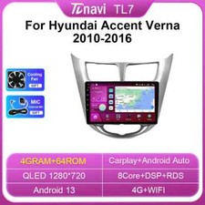 Rádio de carro Android multimídia reprodutor de vídeo GPS para Hyundai Solaris Accent Verna comprar usado  Enviando para Brazil