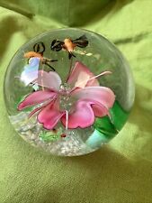 Glass paperweight pink for sale  UXBRIDGE