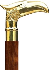 Usado, Bastão de caminhada de madeira com cabo de águia de bronze estilo vintage para homens e mulheres comprar usado  Enviando para Brazil