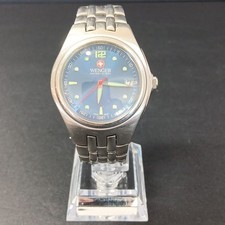 Nova Bateria Wenger Relógio Militar Suíço 38mm Rosto Face Azul Vintage Antigo Funcionamento comprar usado  Enviando para Brazil