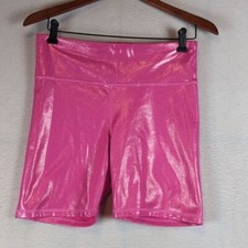 Shorts de motociclista GAP Fit rosa quente metálico brilhante ioga M comprar usado  Enviando para Brazil