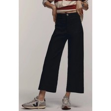 Tecido Maeve x Anthropologie The Colette Magic cropped perna larga preto tamanho 24, usado comprar usado  Enviando para Brazil