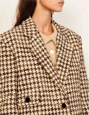 Sandro houndstooth tweed for sale  LONDON