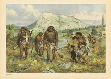 1960 Estampa NEANDERTAL - Homem pré-histórico - Paleoart - 13,5 x 9,75 polegadas comprar usado  Enviando para Brazil