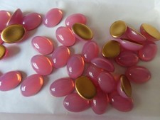 Usado, Pacote completo 36 tchecos. Cabochões ovais de vidro opala rosa 14x10mm comprar usado  Enviando para Brazil