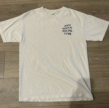 Camiseta branca clássica clube social anti-social tamanho médio manga curta ASSC comprar usado  Enviando para Brazil