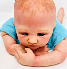 Boneca bebê renascida 18" corpo de pano boneca bebê pintada à mão tamanho recém-nascido ponderado comprar usado  Enviando para Brazil