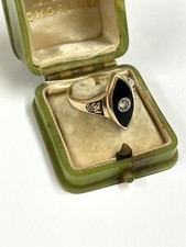 9ct gold onyx ring for sale  WREXHAM