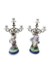 Porcelain candelabra antique usato  Trieste