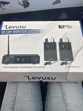 Sistema de monitor intra-auricular Levusu Pro UHF duplo sem fio com fone de ouvido **LEIA** comprar usado  Enviando para Brazil
