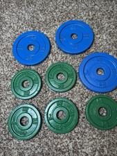 Placa Barbell DP 1” pesos padrão (3) 4,4 lb (2 kg) e (5) 2,2 lb (1 kg) 24,2 lb comprar usado  Enviando para Brazil