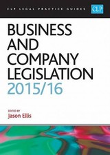 Business and Company Legislation 2015/2016 (CLP Lega... segunda mano  Embacar hacia Mexico