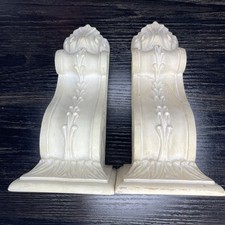CONJUNTO 2 Arandelas de Parede Corbels Cortina Vara Suporte Swag Branco Antigo comprar usado  Enviando para Brazil