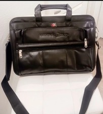 Usado, Wenger Masculina Executiva Pasta de Couro Bolsa de Laptop Preta Tamanho 16"x12" comprar usado  Enviando para Brazil