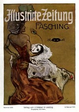 Fasching kunstdruck 1912 gebraucht kaufen  Waldburg