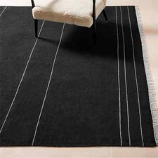 Tapete de lã tecido à mão para decoração de casa tapete de quarto tapete de lã preto e branco, usado comprar usado  Enviando para Brazil