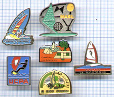 Lot windsurfing pins d'occasion  Expédié en Belgium