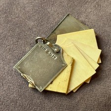 Pingente antigo de prata esterlina WHH caderno páginas marfim anos 1900 Birmingham comprar usado  Enviando para Brazil