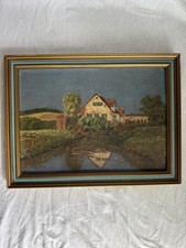 Usado, Pintura emoldurada vintage de uma casa com uma paisagem 10,5” x 14” comprar usado Usado, Pintura emoldurada vintage de uma casa com uma paisagem 10,5” x 14” comprar usado  Enviando para Brazil