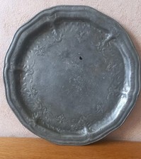 Plat antique étain d'occasion  Dijon